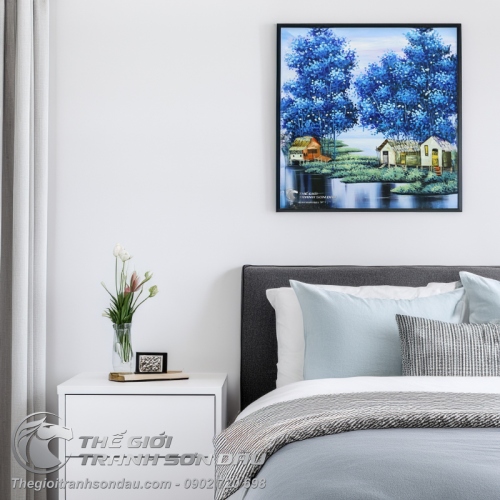 Tranh Vẽ Cảnh Quê Hương Đắp Nổi Hiện Đại