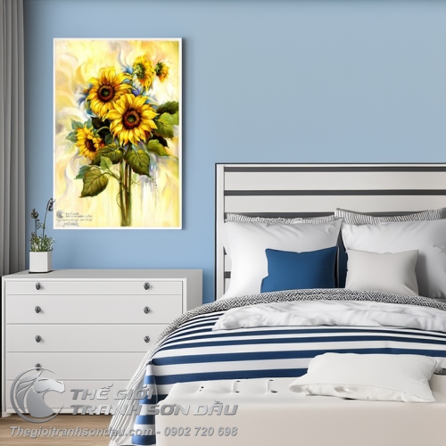 Tranh Vẽ Cây Hoa Hướng Dương Tỏa Hương