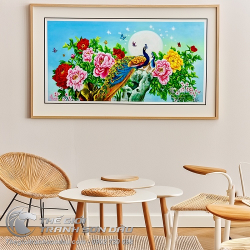 Tranh Vẽ Chim Công Tặng Đám Cưới Đẹp Ưu Đãi Giá Tốt