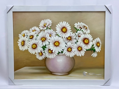 Tranh Vẽ Hoa Cúc Màu Sơn Dầu Đẹp Giá Tốt