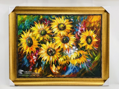 Tranh Vẽ Hoa Mặt Trời Nghệ Thuật