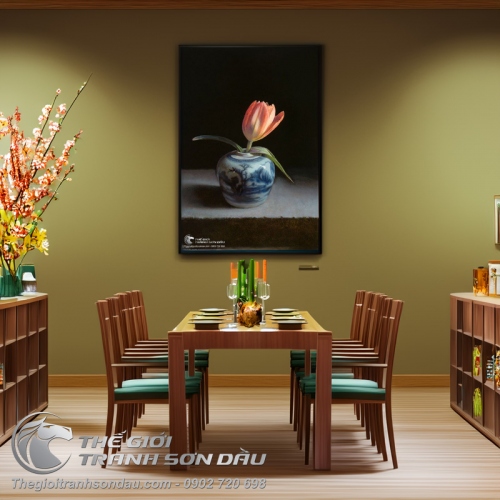 Tranh Vẽ Hoa Tulip Nghệ Thuật