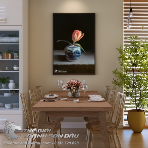 Tranh Vẽ Hoa Tulip Nghệ Thuật