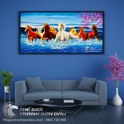 Tranh Vẽ Mã Đáo Thành Công Sắc Xuân Rực Rỡ