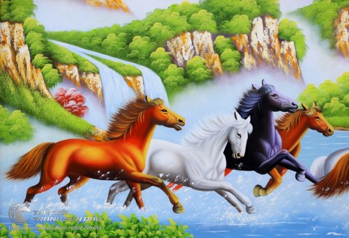 Tranh Vẽ Ngựa Đẹp Tặng Tân Gia Khai Trương