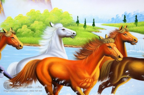 Tranh Vẽ Ngựa Đẹp Tặng Tân Gia Khai Trương