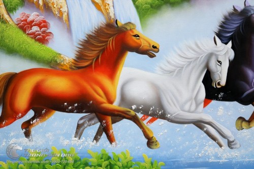 Tranh Vẽ Ngựa Đẹp Tặng Tân Gia Khai Trương