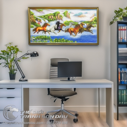 Tranh Vẽ Ngựa Đẹp Tặng Tân Gia Khai Trương