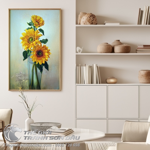 Tranh Vẽ Những Bông Hoa Hướng Dương Rực Rỡ