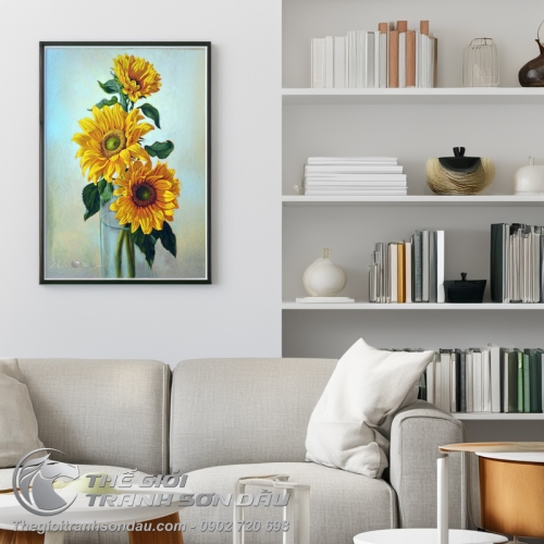 Tranh Vẽ Những Bông Hoa Hướng Dương Rực Rỡ