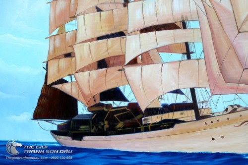 Tranh Vẽ Thuyền Trên Biển