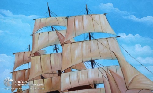 Tranh Vẽ Thuyền Trên Biển