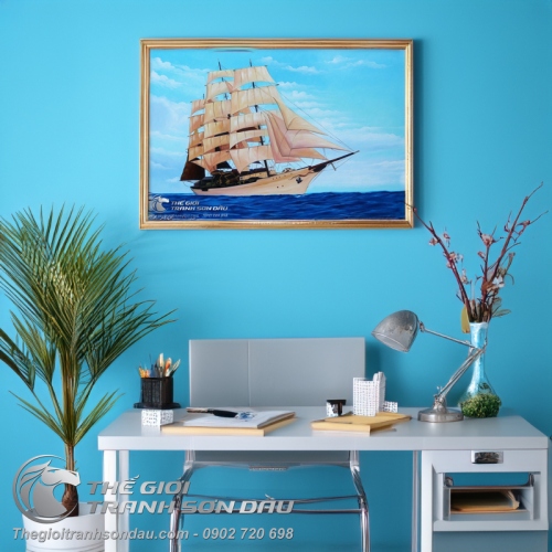 Tranh Vẽ Thuyền Trên Biển