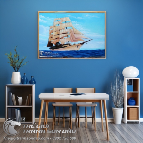 Tranh Vẽ Thuyền Trên Biển