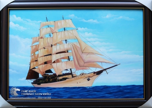 Tranh Vẽ Thuyền Trên Biển