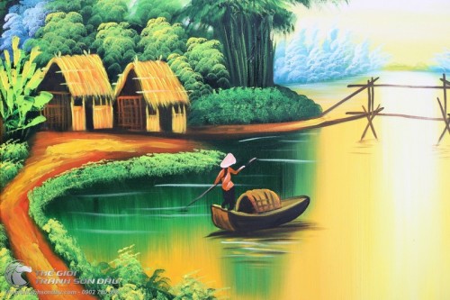 Tranh Vẽ Về Quê Hương Sông Nước