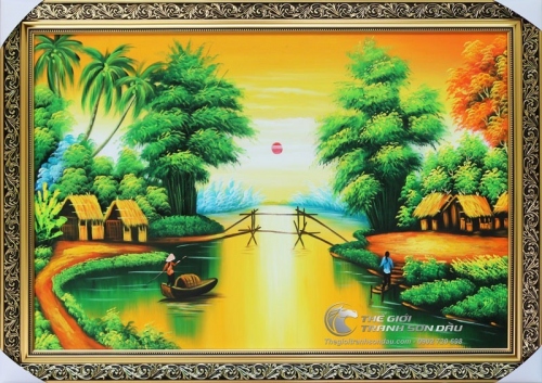 Tranh Vẽ Về Quê Hương Sông Nước