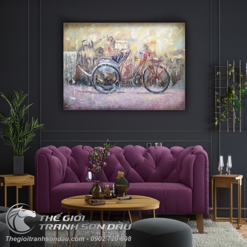 Tranh Xe Xích Lô Sài Gòn