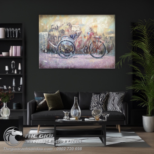 Tranh Xe Xích Lô Sài Gòn