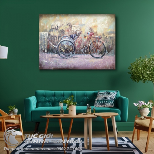 Tranh Xe Xích Lô Sài Gòn
