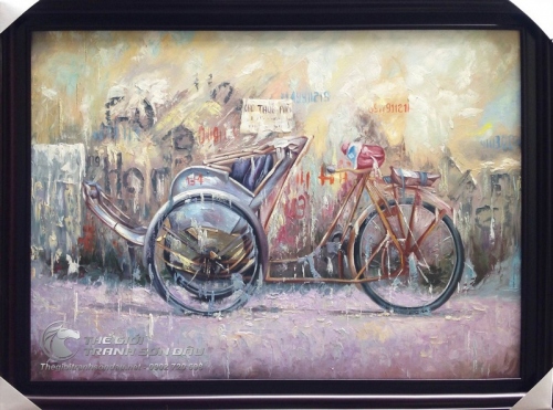 Tranh Xe Xích Lô Sài Gòn